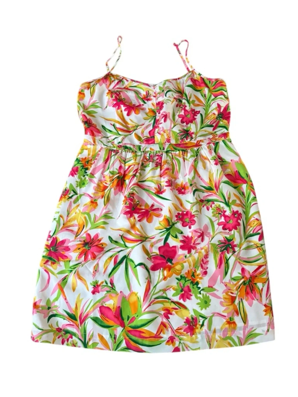 NWT J Crew Tropical Floral Seaside Cami Dress Spaghetti Strap Dress w/Pockets 14